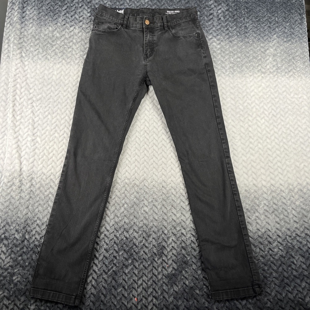Mugsy Jeans Mens 34x34 Black Denim Stretch Squid Inks FLX3NSQ Premium Preppy